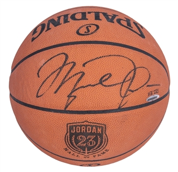 Michael Jordan Signed Hall Of Fame Basketball (UDA)